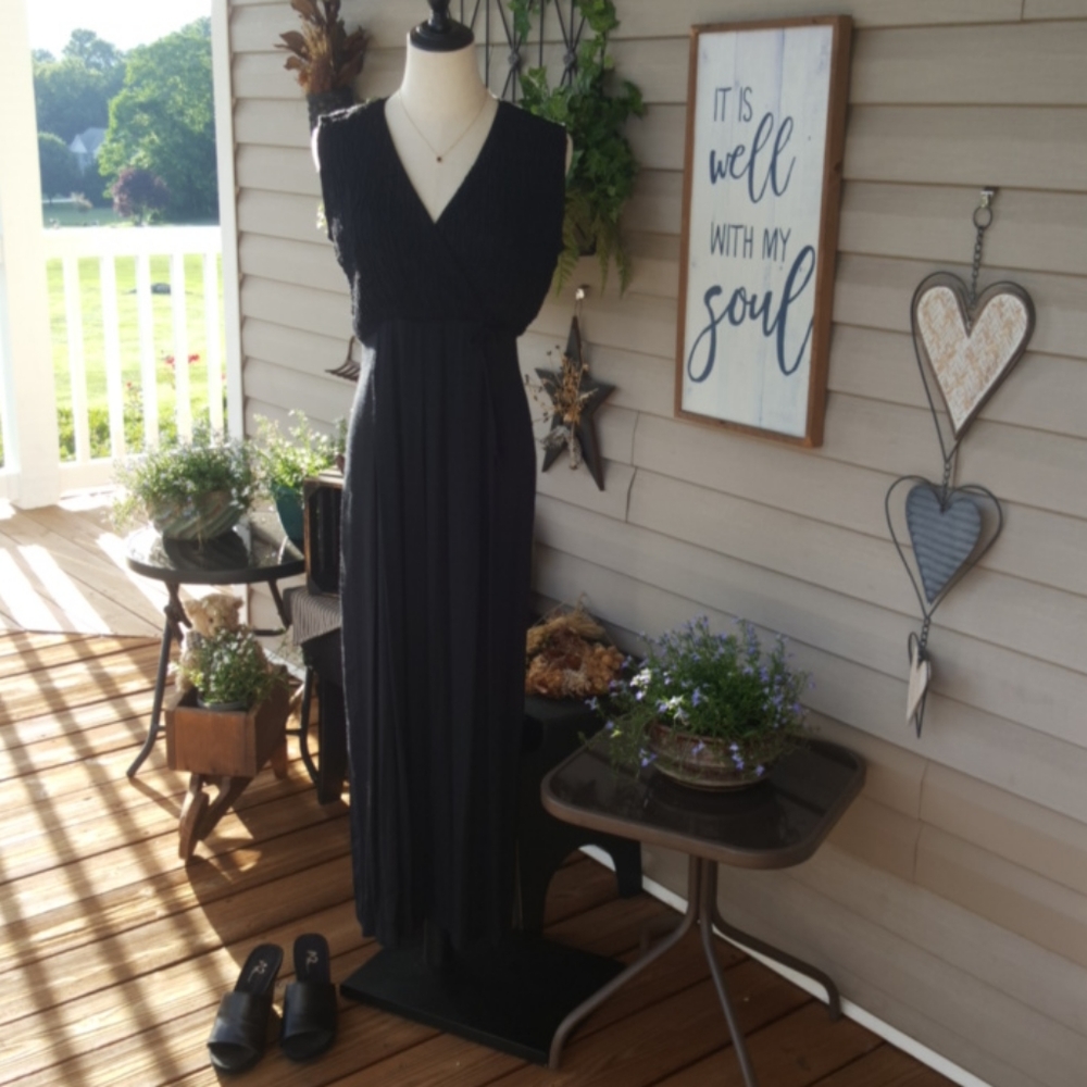 JEFFREY & DARA by Linda Hutley ♡ Gorgeous Vintage Black Sleeveless Jumpsuit 10